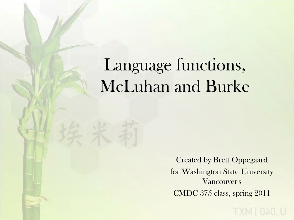 language functions mcluhan and burke