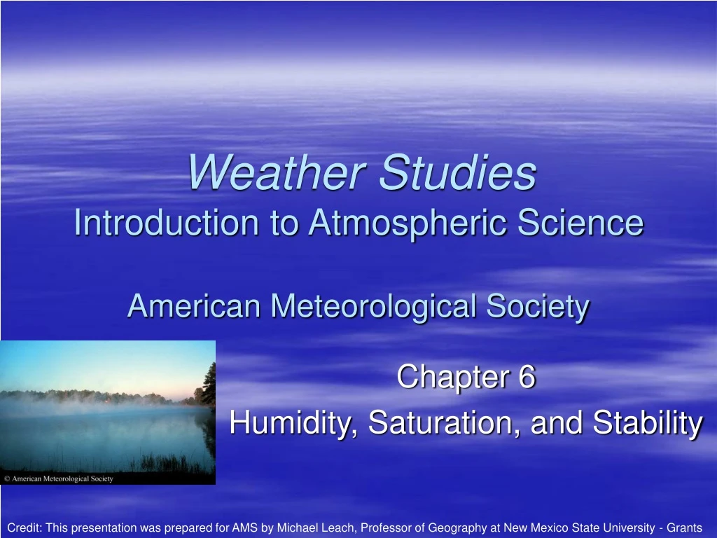 weather studies introduction to atmospheric science american meteorological society