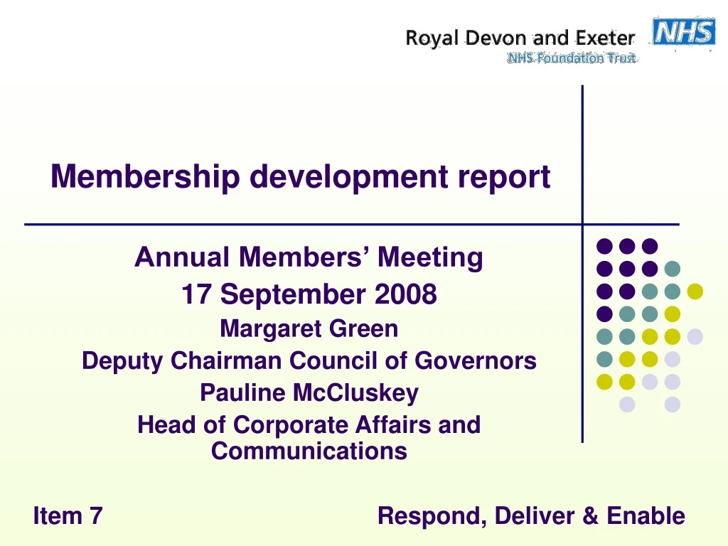 membership development report