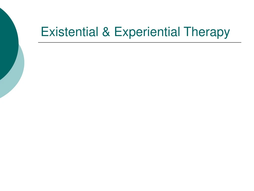 existential experiential therapy