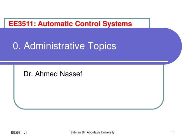 0. Administrative Topics