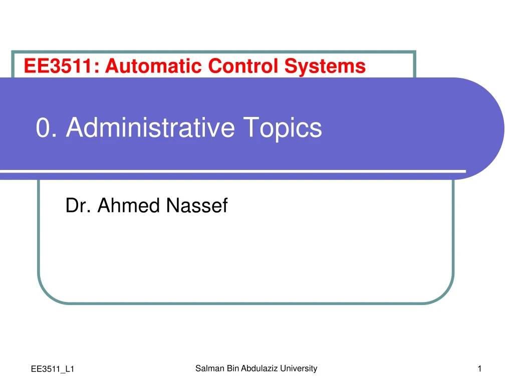 0 administrative topics