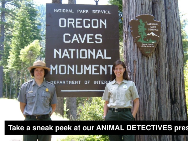 Take a sneak peek at our ANIMAL DETECTIVES presentation!