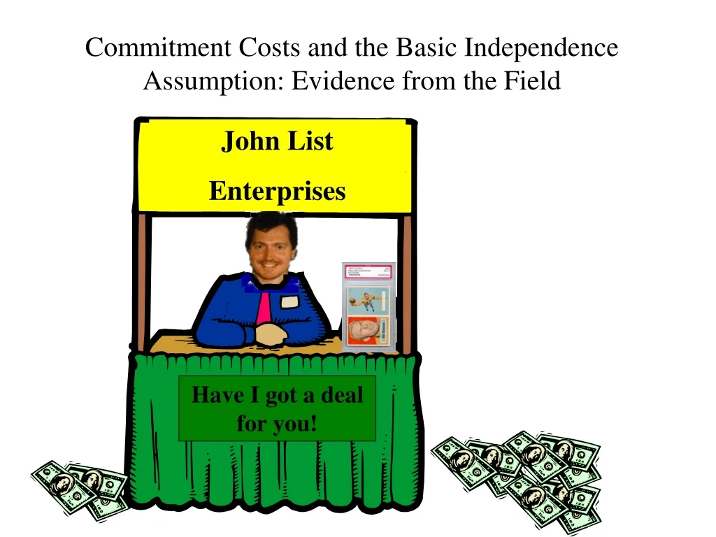 commitment costs and the basic independence assumption evidence from the field