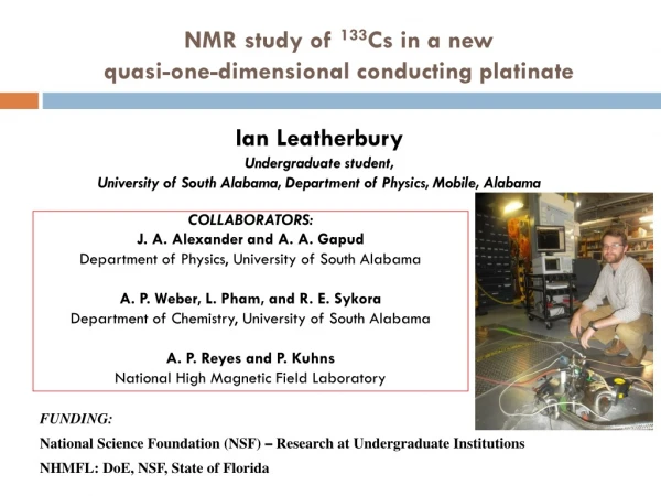 NMR study of  133 Cs in a new  quasi-one-dimensional conducting platinate