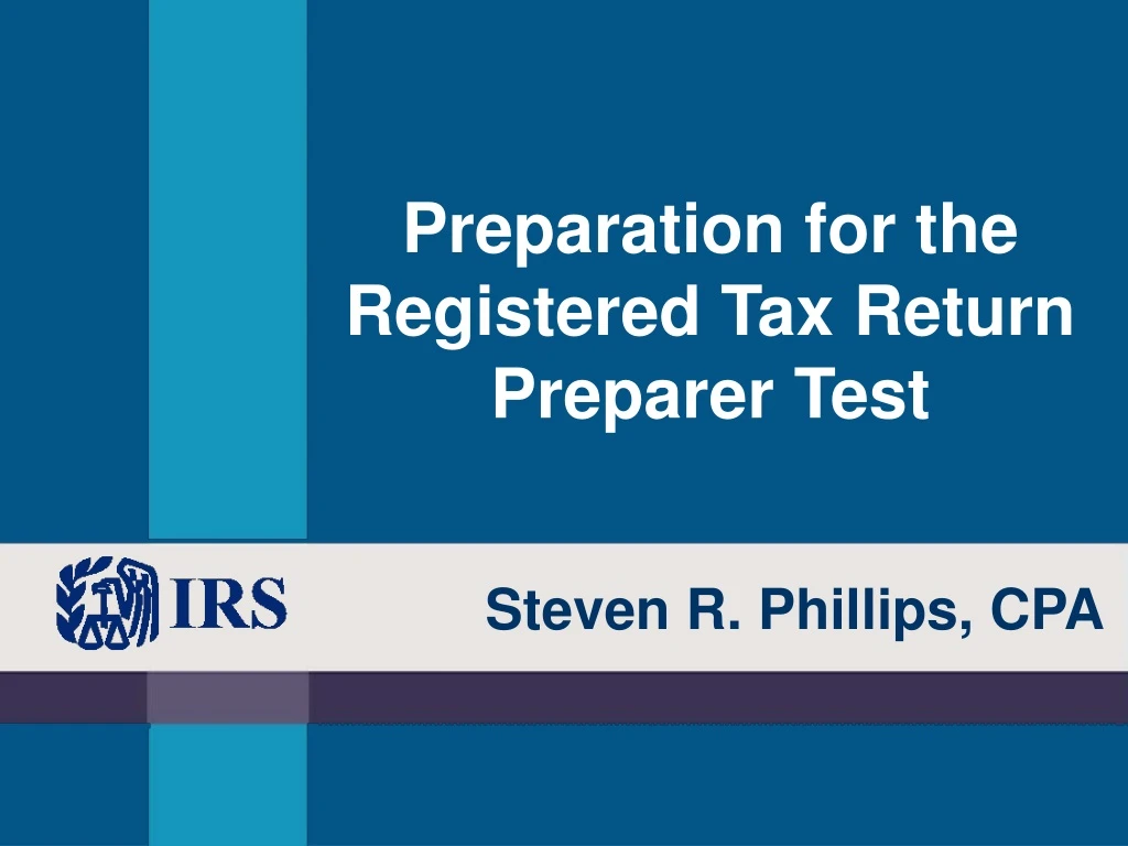 preparation for the registered tax return preparer test