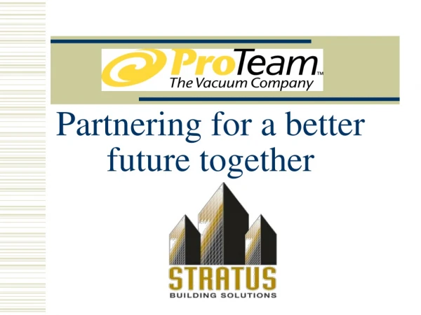 Partnering for a better future together