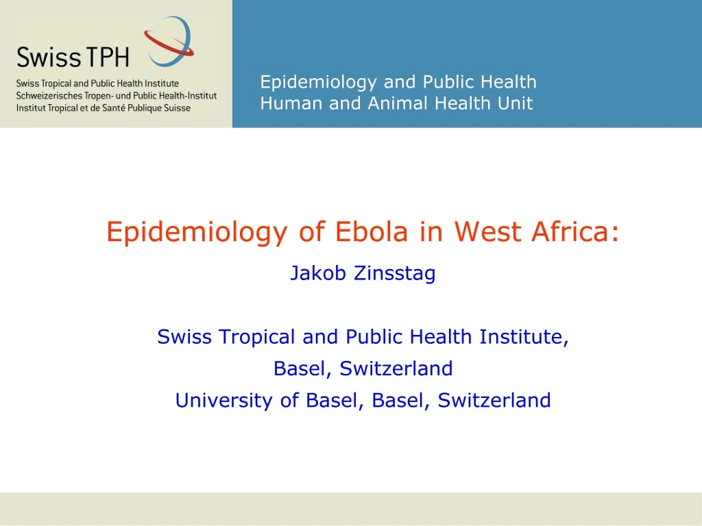 epidemiology and public health human and animal health unit