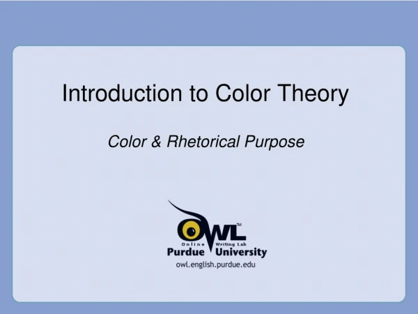 Introduction to Color Theory