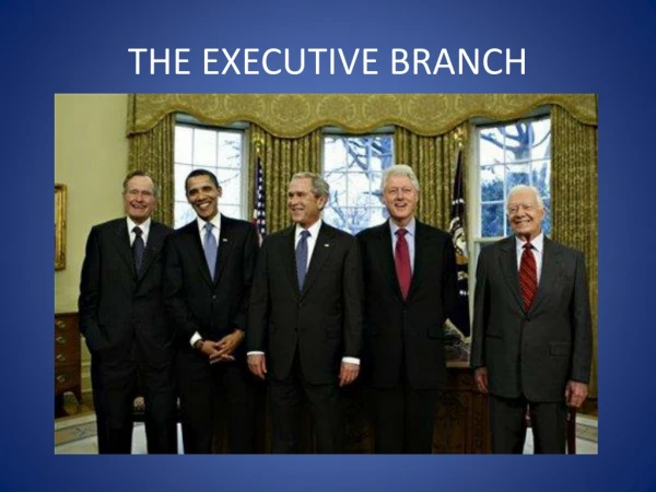 THE EXECUTIVE BRANCH