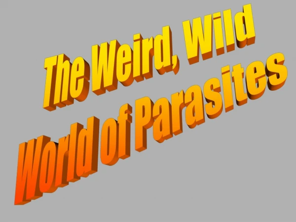 The Weird, Wild World of Parasites