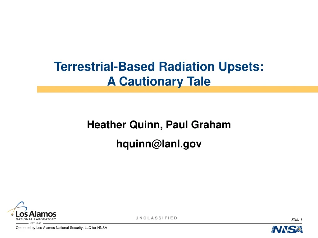 terrestrial based radiation upsets a cautionary tale