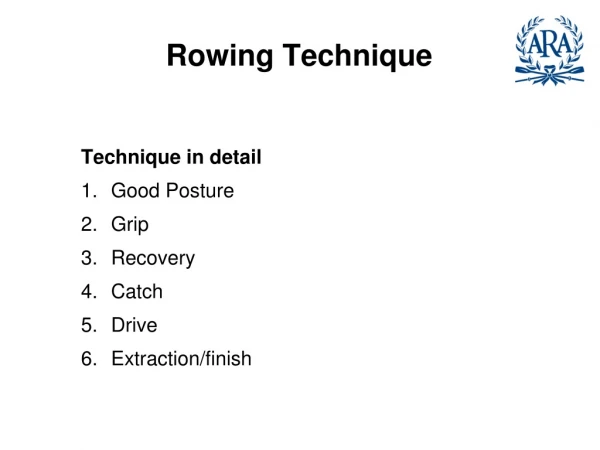 Rowing Technique