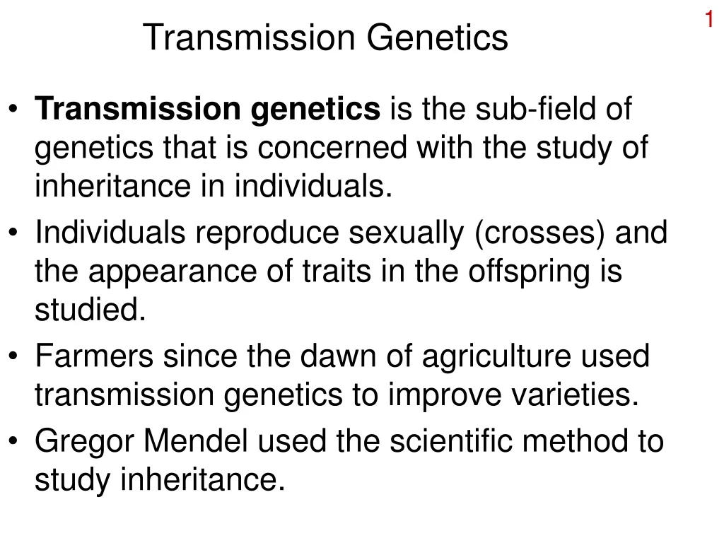 transmission genetics