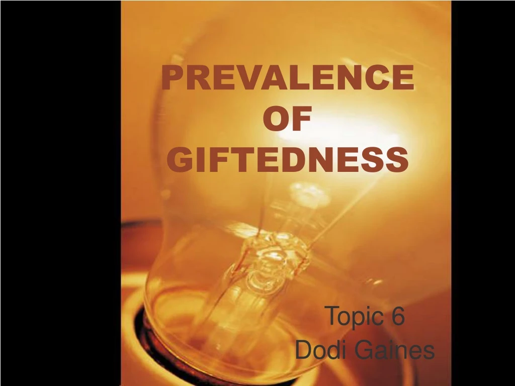 prevalence of giftedness
