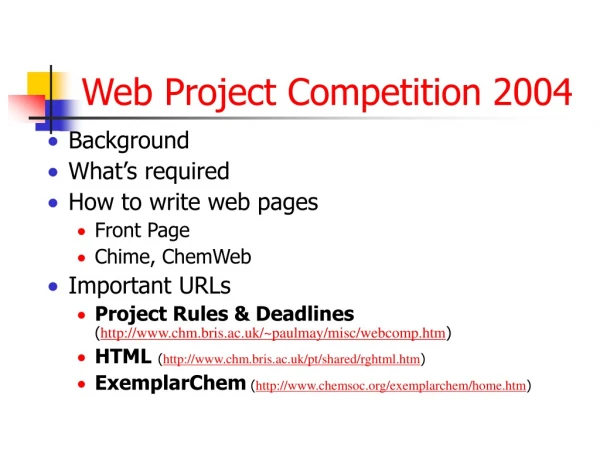 Web Project Competition 2004