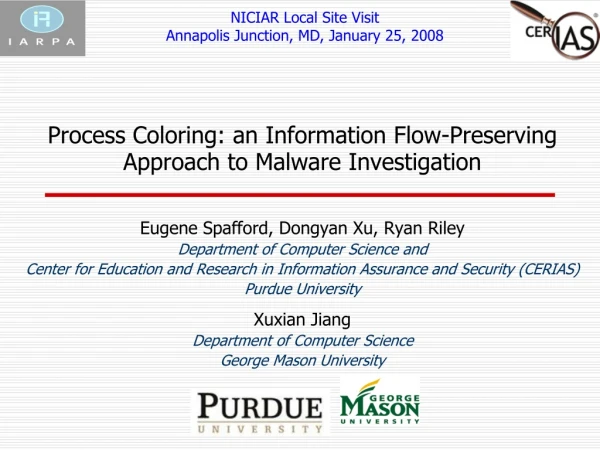 Process Coloring: an Information Flow-Preserving Approach to Malware Investigation