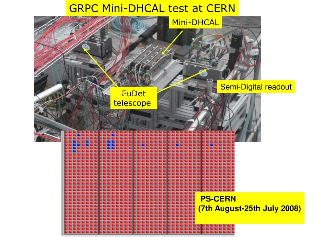 grpc mini dhcal test at cern
