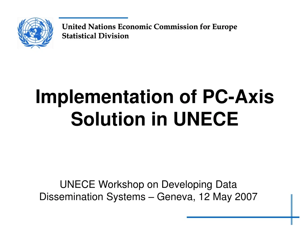 implementation of pc axis solution in unece