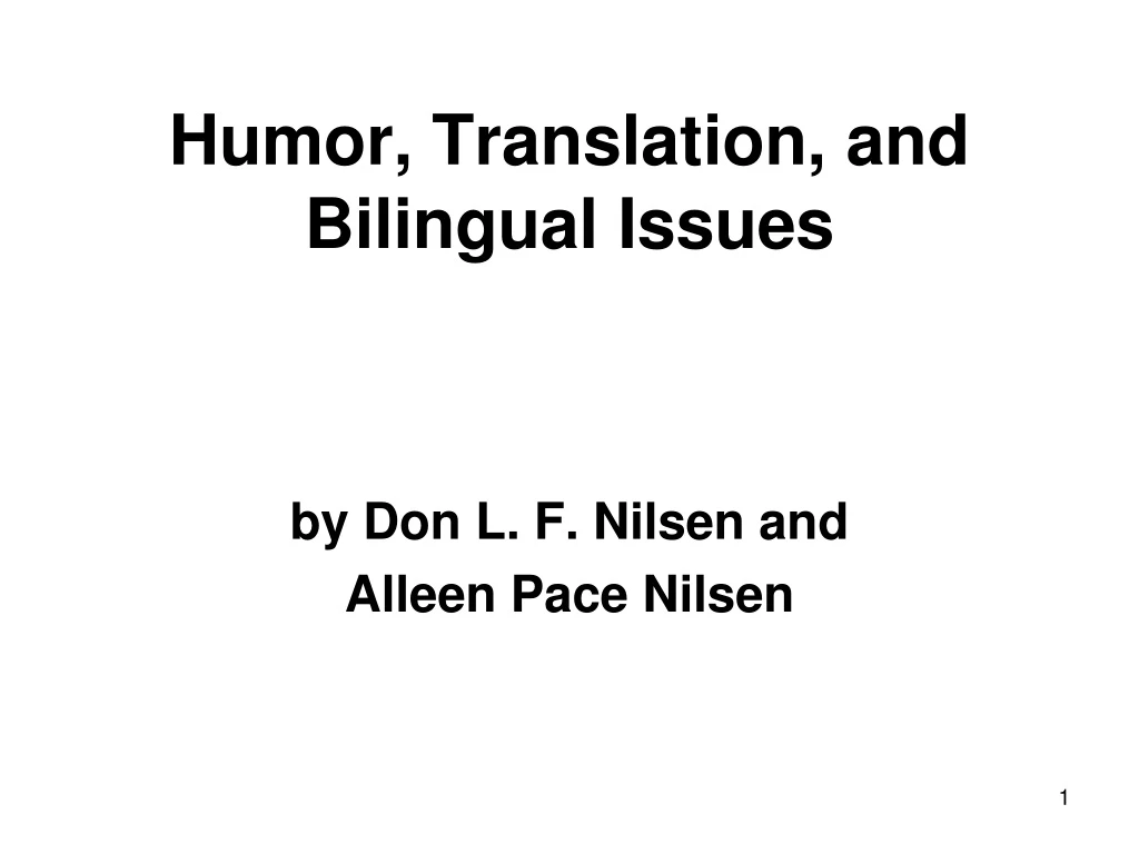 humor translation and bilingual issues