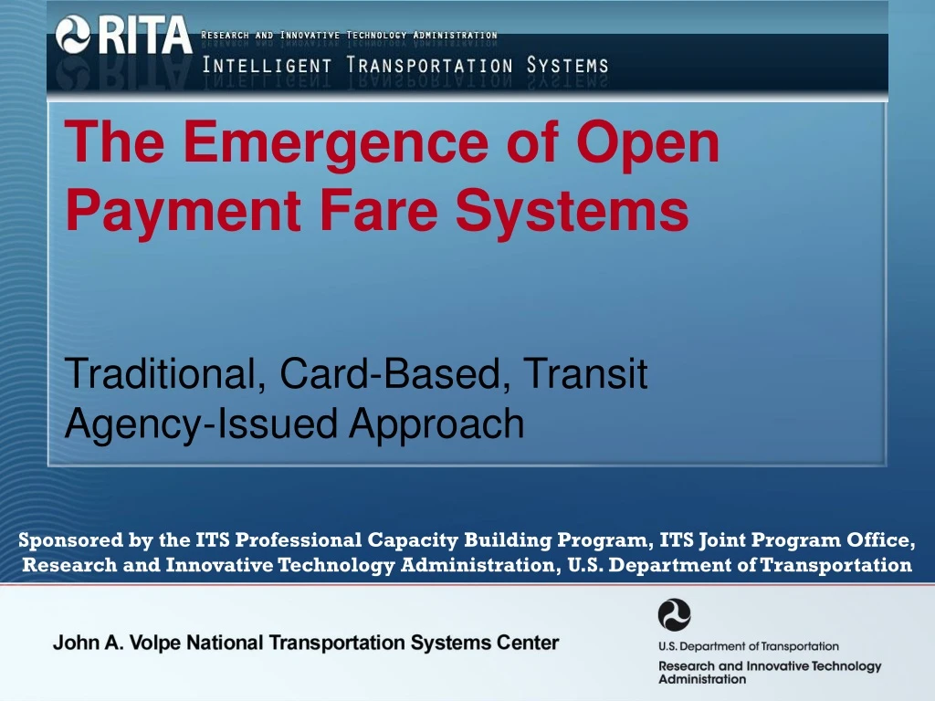 the emergence of open payment fare systems