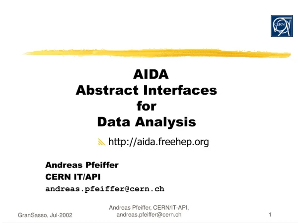 AIDA Abstract Interfaces  for  Data Analysis
