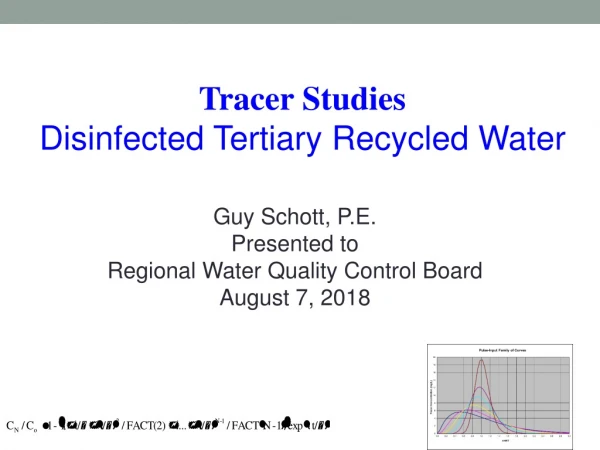 Tracer Studies Disinfected Tertiary Recycled Water