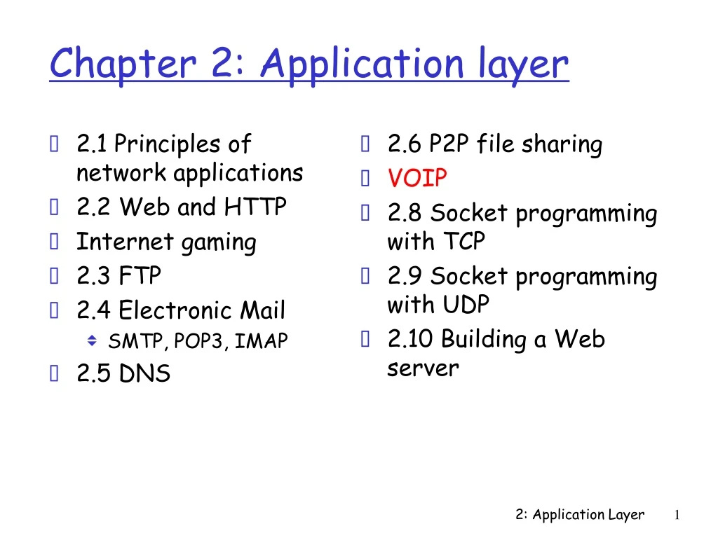 chapter 2 application layer