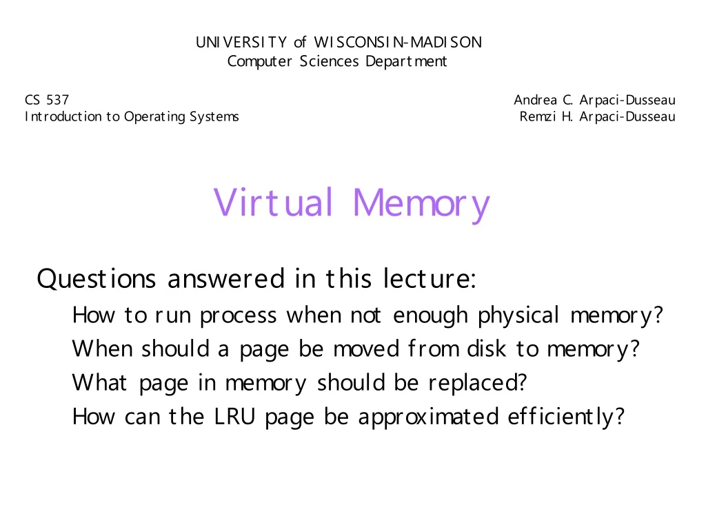 virtual memory