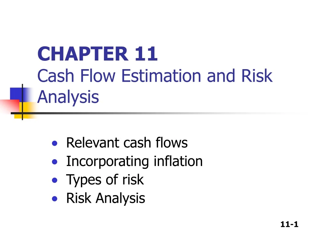 chapter 11 cash flow estimation and risk analysis