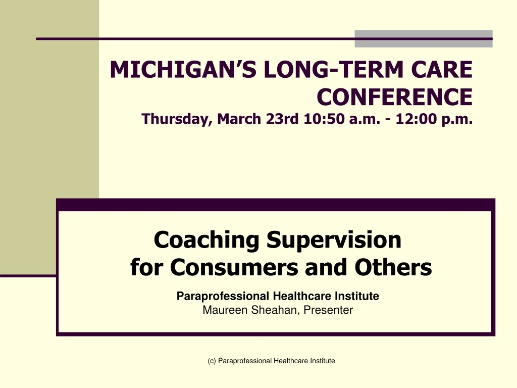 michigan s long term care conference thursday march 23rd 10 50 a m 12 00 p m