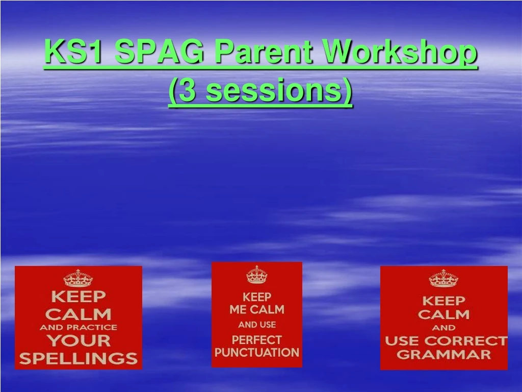 ks1 spag parent workshop 3 sessions