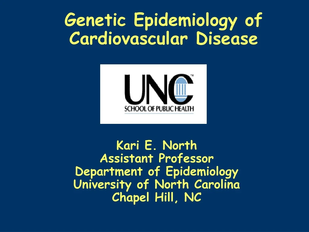 genetic epidemiology of cardiovascular disease