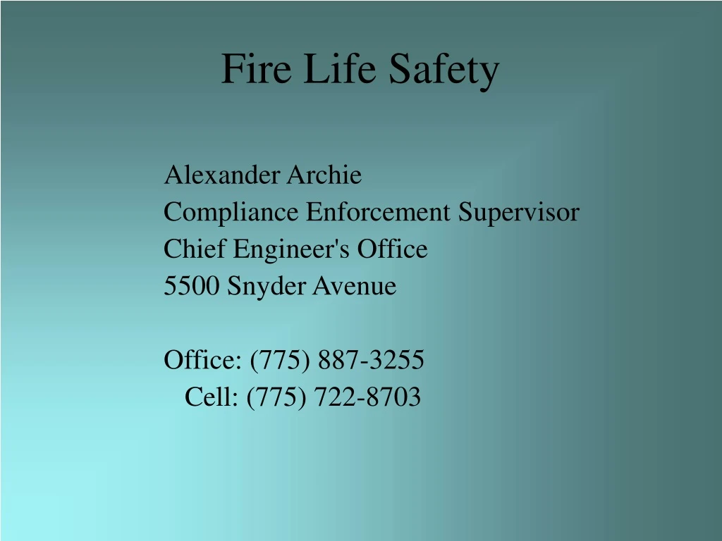 fire life safety