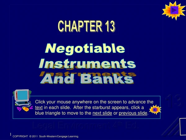 Negotiable  Instruments And Banks