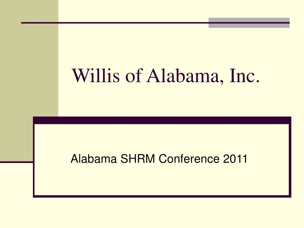 willis of alabama inc