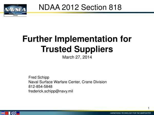 NDAA 2012 Section 818