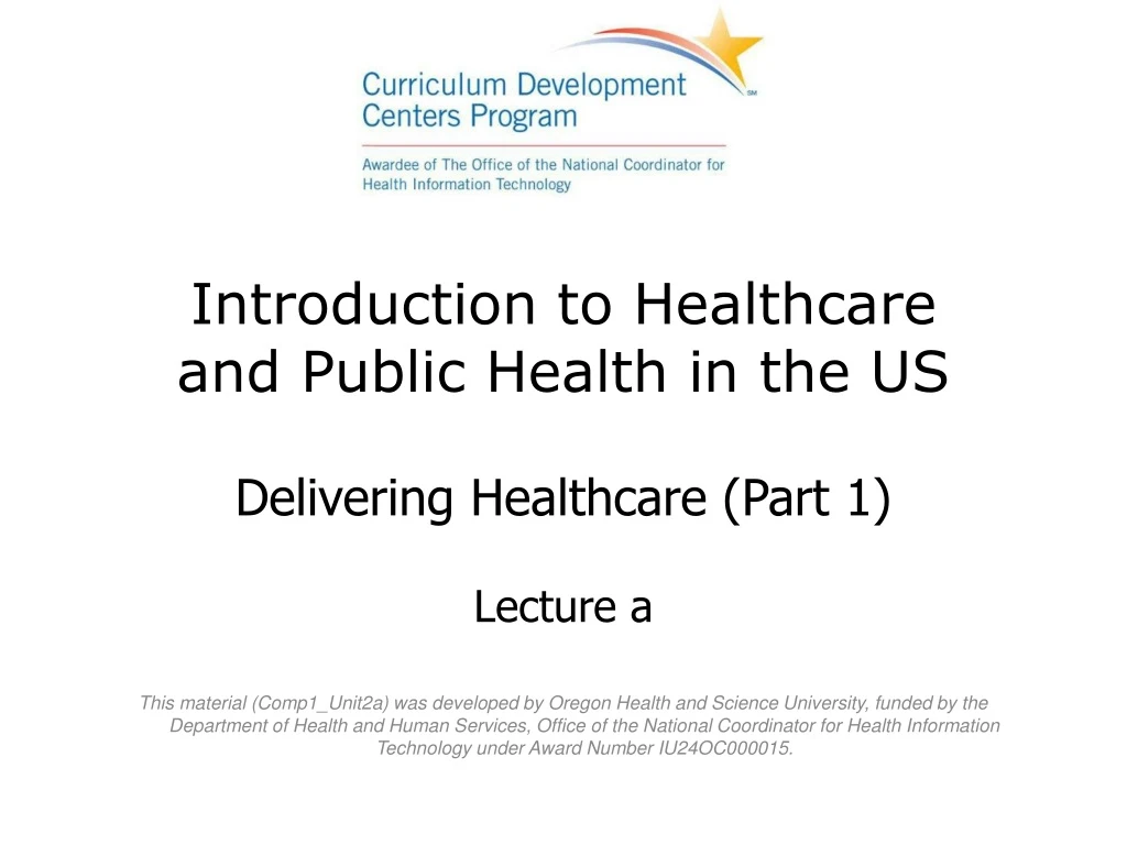 introduction to healthcare and public health in the us