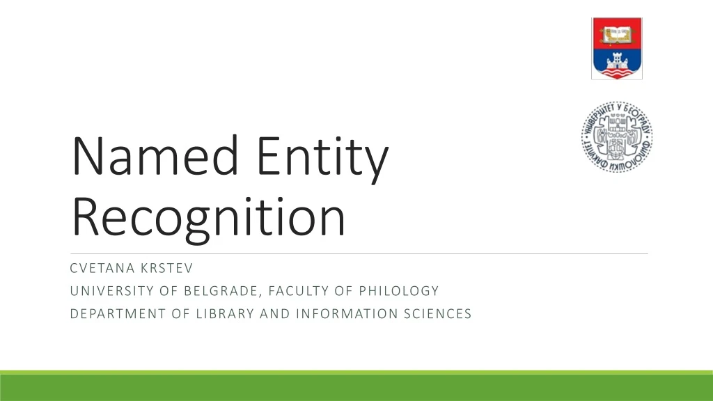 named entity recognition