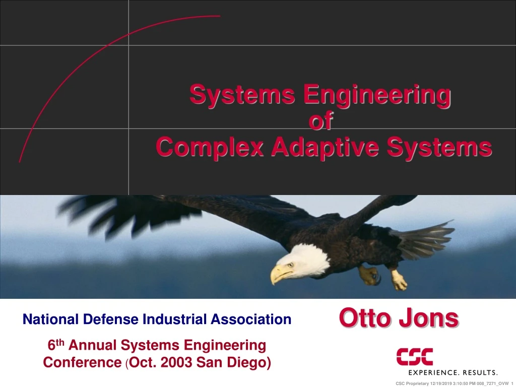 systems engineering of complex adaptive systems