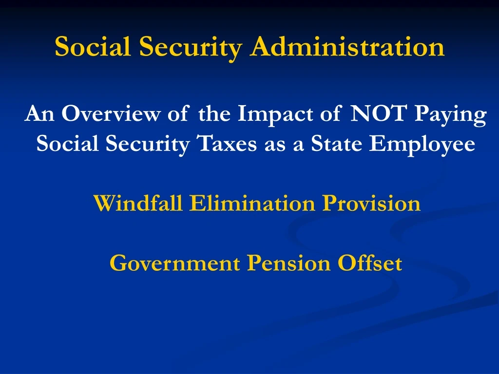 social security administration