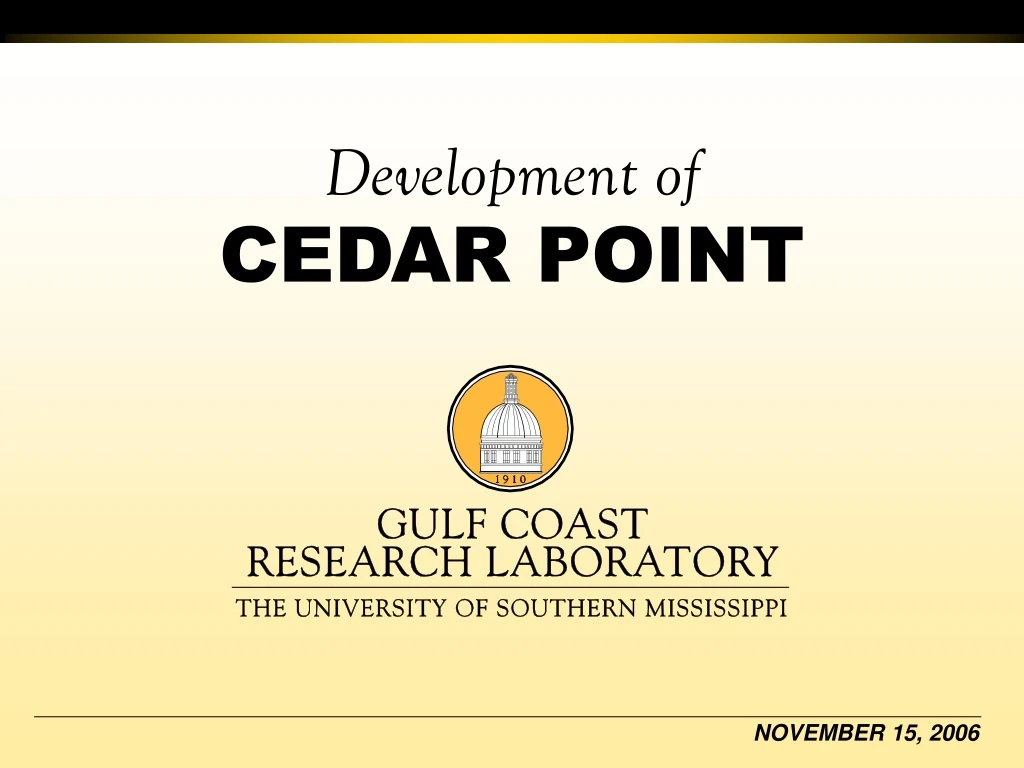 development of cedar point