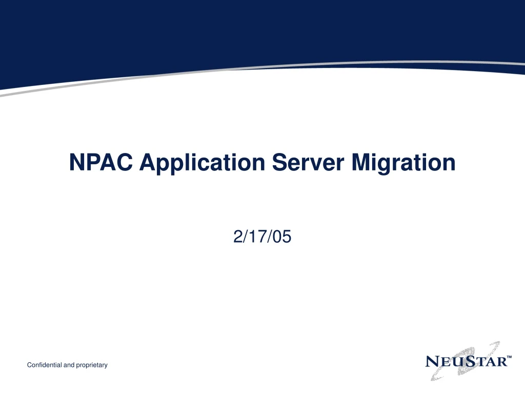 npac application server migration