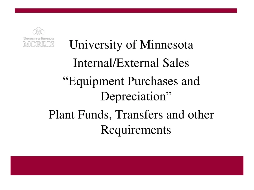 university of minnesota internal external sales