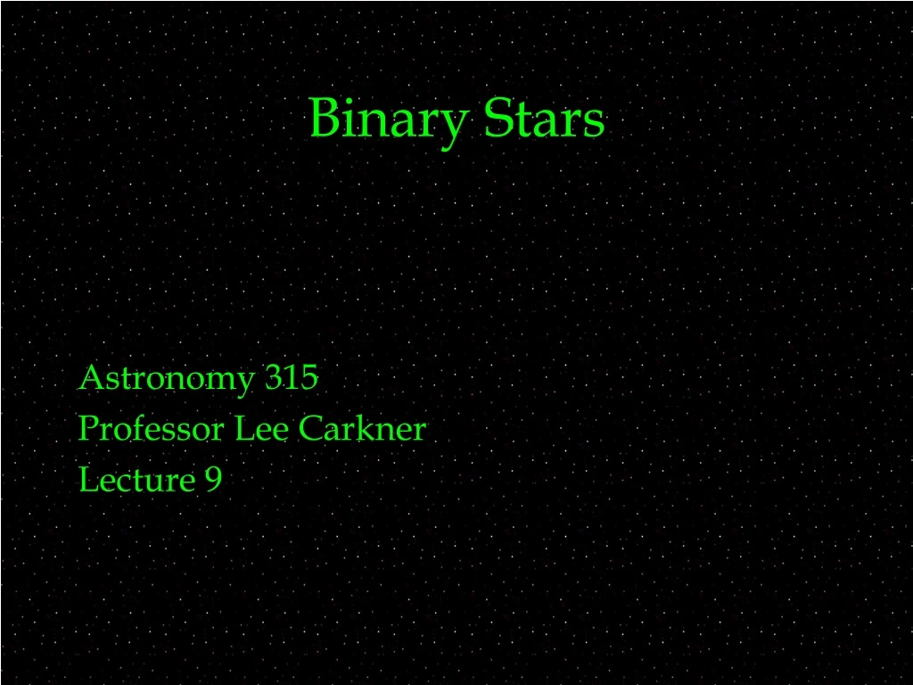 binary stars