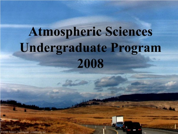 Atmospheric Sciences Undergraduate Program 2008