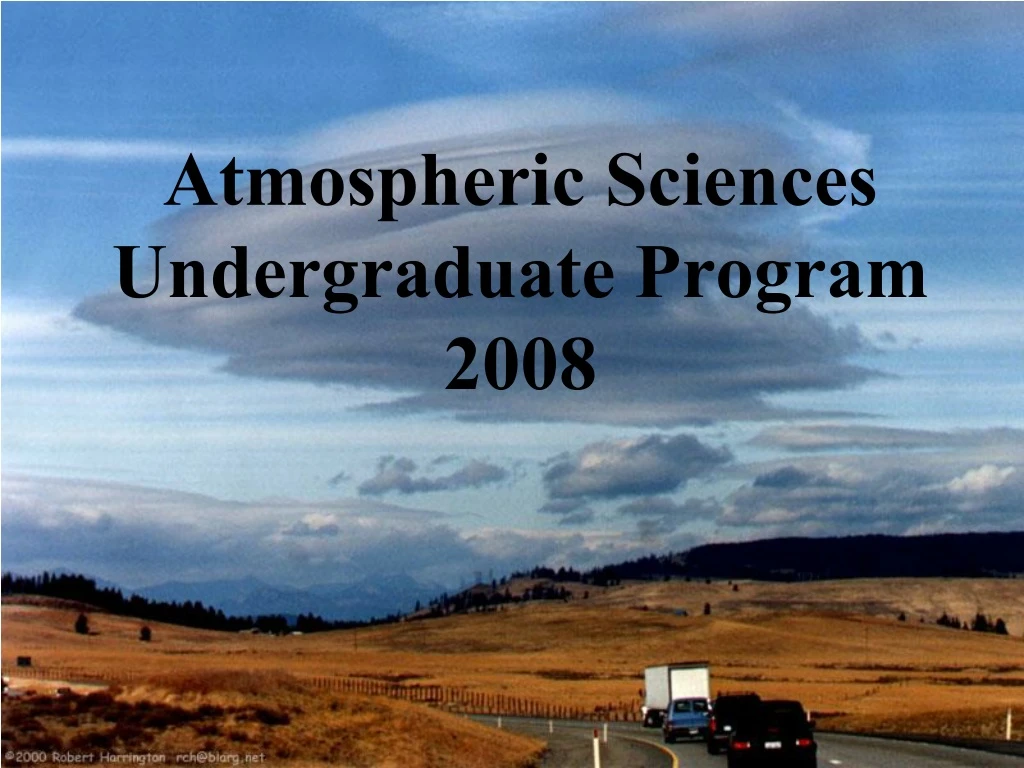 atmospheric sciences undergraduate program 2008