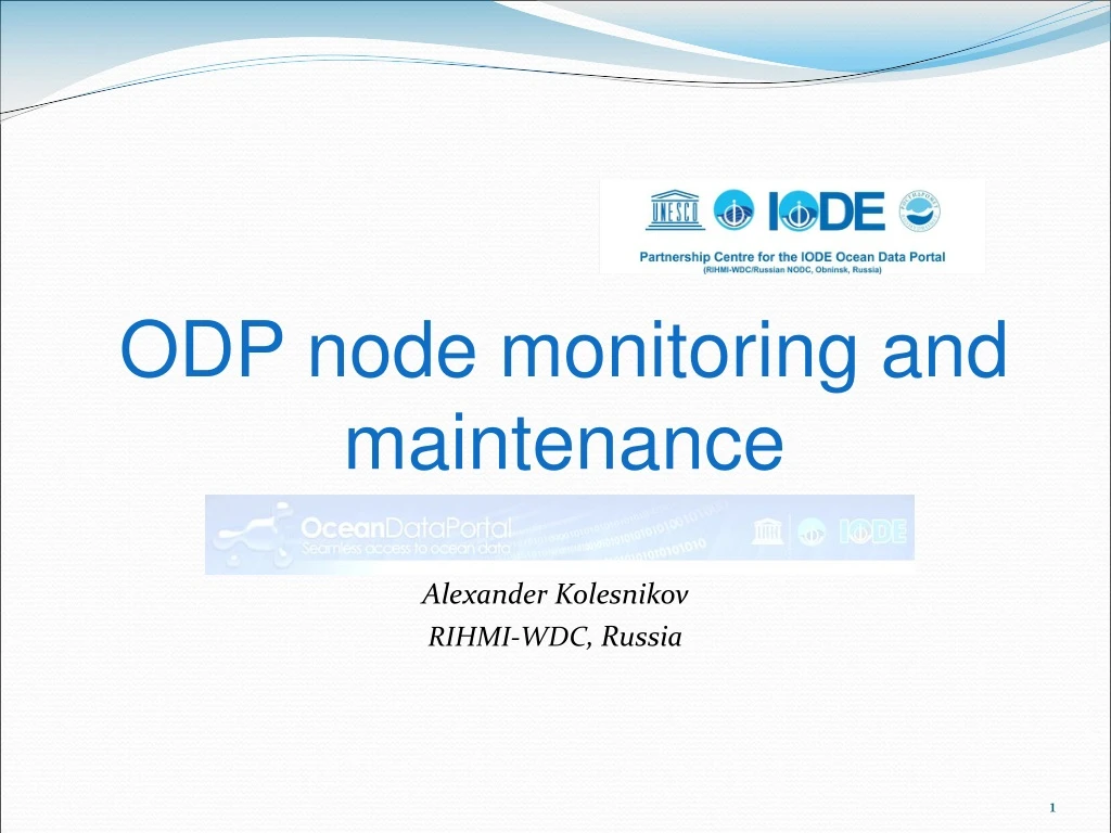 odp node monitoring and maintenance