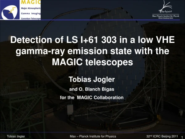 Detection of LS I+61 303 in a low VHE gamma-ray emission state with the MAGIC telescopes