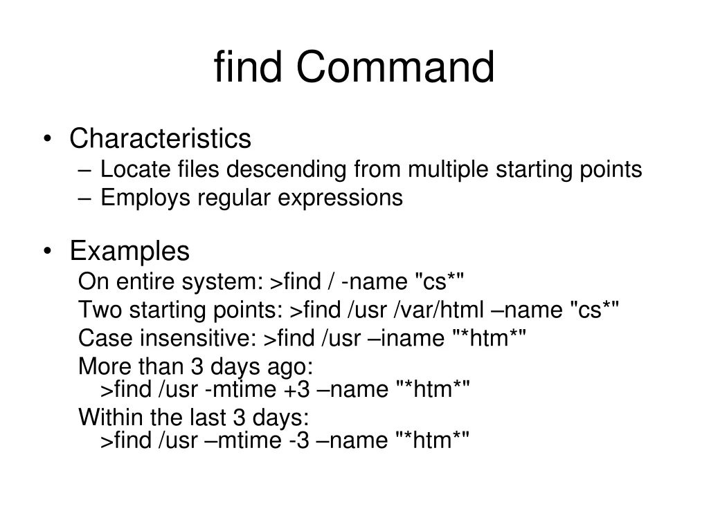 find command